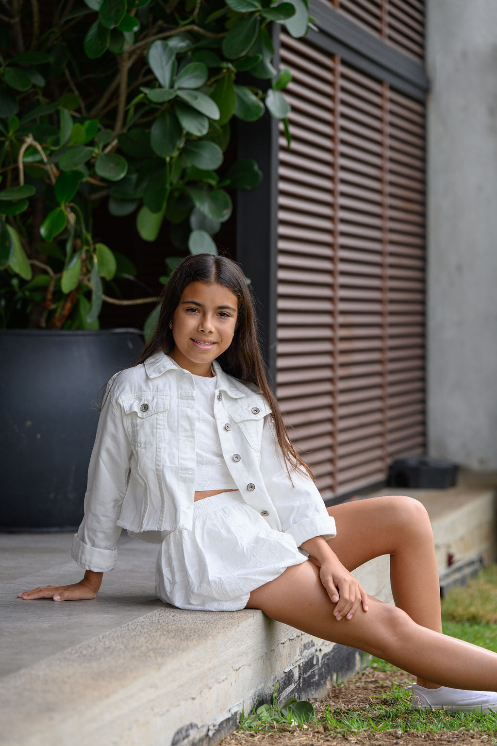 Chaqueta Blanca Brillante