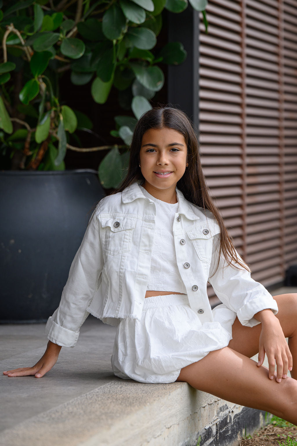 Chaqueta Blanca Brillante