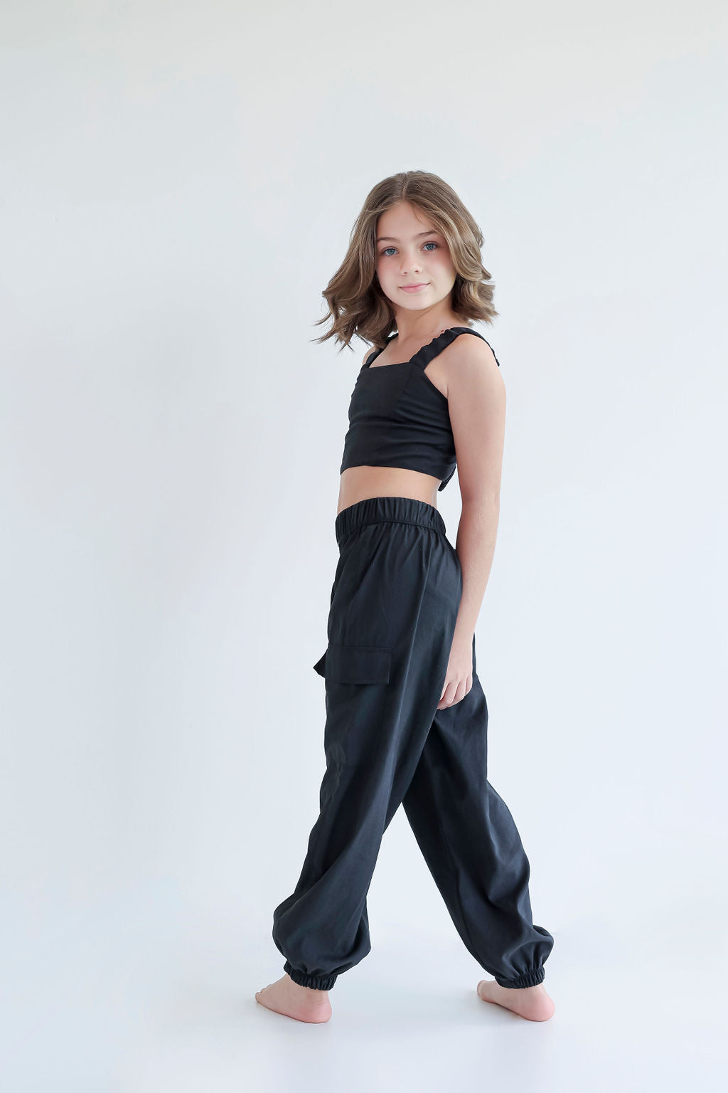 Conjunto de top y pantalón negro