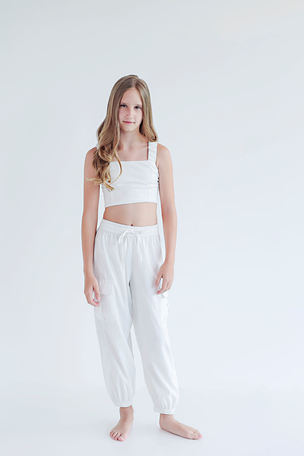 Conjunto de top y pantalón blanco