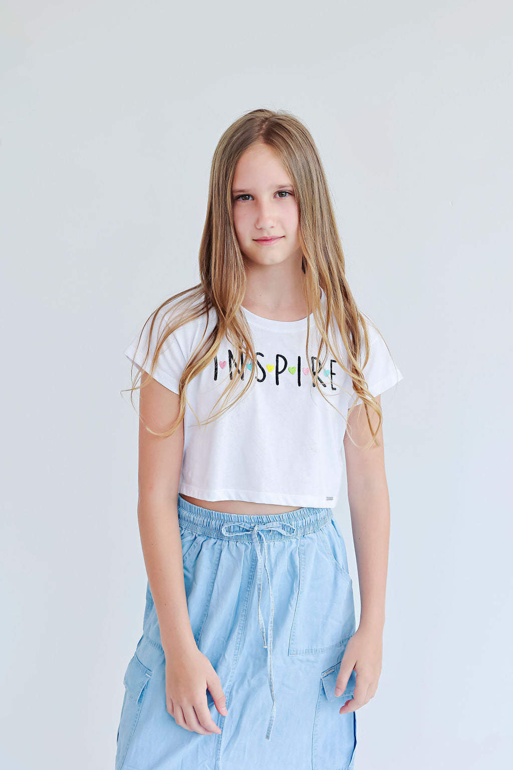 Camiseta corta "Inspire" para niñas y jóvenes