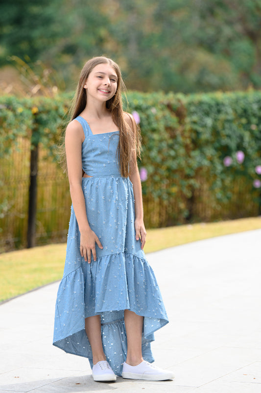 Vestido Mezclilla con Perlitas