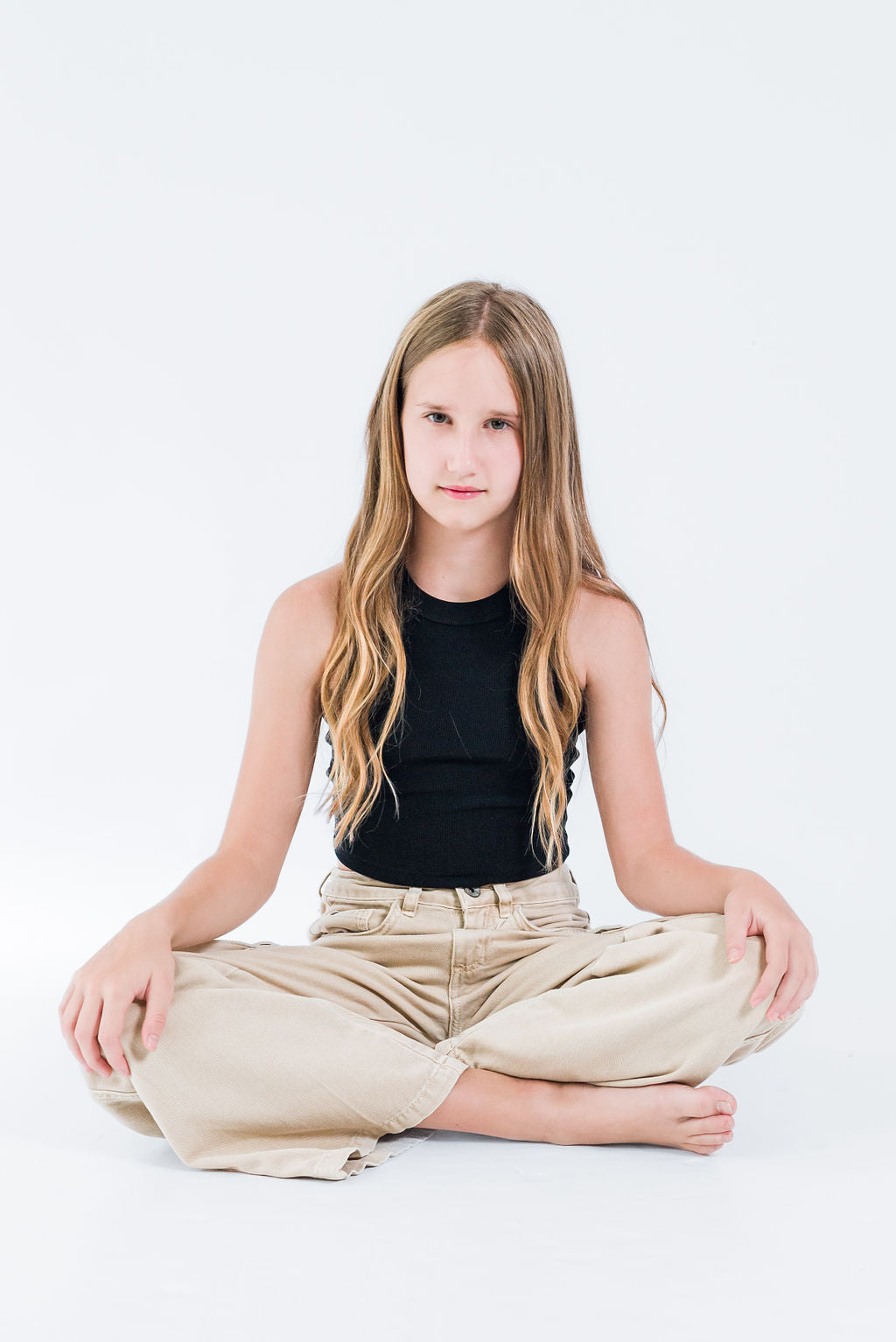 Pantalón cargo beige para niñas y jóvenes